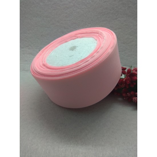 Лента репсовая 4 см, цв. светло-розовый, цена за 1 м